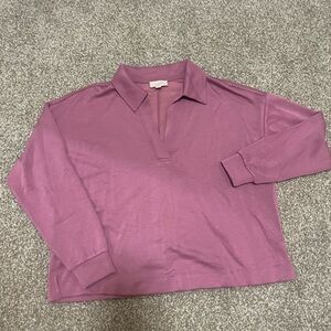 LOFT Mauve Long Sleeve Shirt